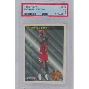 Michael Jordan 1993 Fleer League Leader Insert Card #224 PSA 3